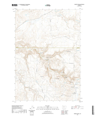 United States Geological Survey Degner Canyon, OR (2020, 24000-Scale) digital map