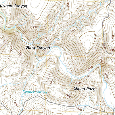 United States Geological Survey Degner Canyon, OR (2020, 24000-Scale) digital map