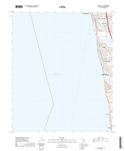 United States Geological Survey Del Mar OE W, CA (2021, 24000-Scale) digital map