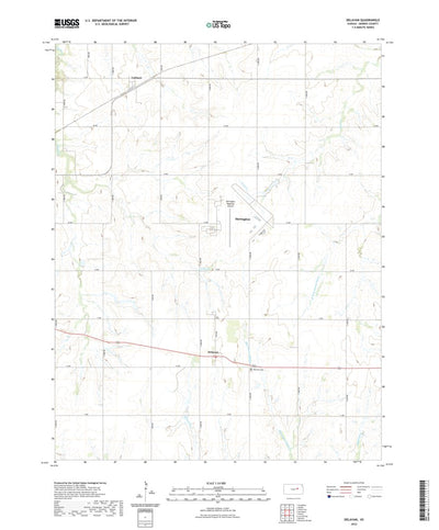 United States Geological Survey Delavan, KS (2022, 24000-Scale) digital map