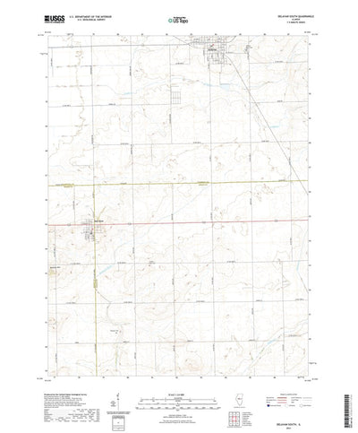 United States Geological Survey Delavan South, IL (2021, 24000-Scale) digital map