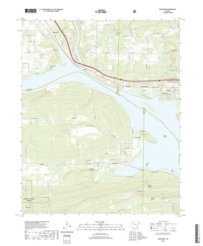 United States Geological Survey Delaware, AR (2020, 24000-Scale) digital map