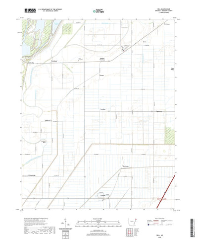 United States Geological Survey Dell, AR (2020, 24000-Scale) digital map