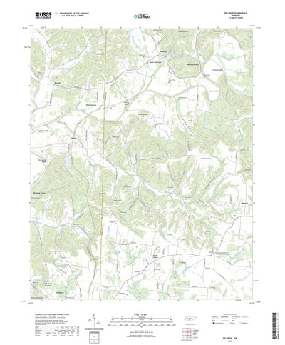 United States Geological Survey Dellrose, TN (2022, 24000-Scale) digital map