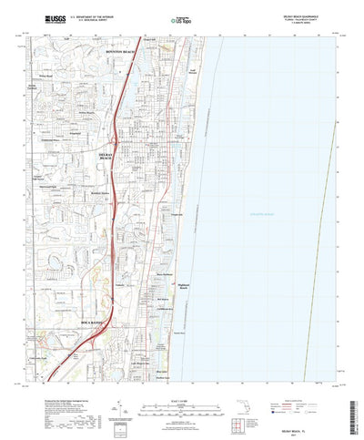 United States Geological Survey Delray Beach, FL (2021, 24000-Scale) digital map
