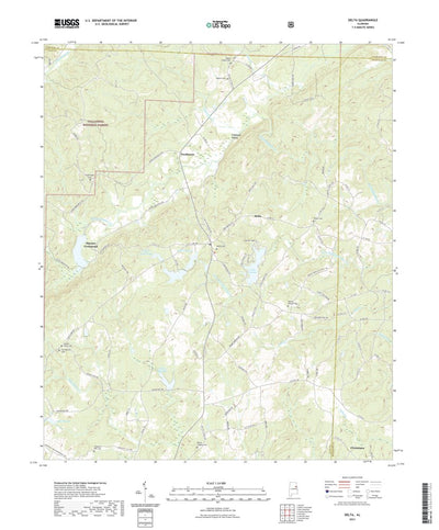 United States Geological Survey Delta, AL (2021, 24000-Scale) digital map