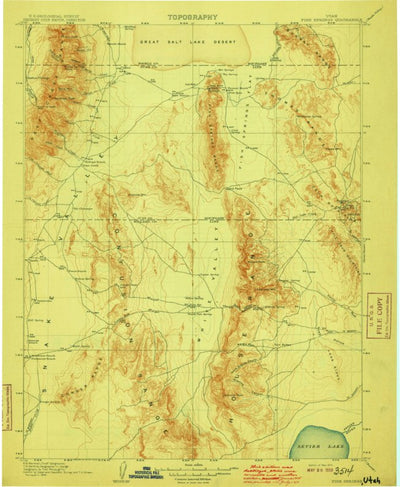 United States Geological Survey Delta W, UT (1910, 250000-Scale) digital map