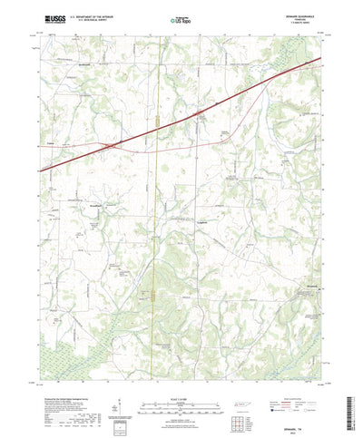 United States Geological Survey Denmark, TN (2022, 24000-Scale) digital map