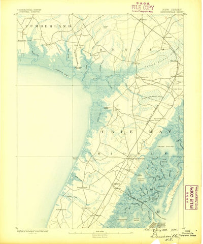 United States Geological Survey Dennisville, NJ (1888, 62500-Scale) digital map