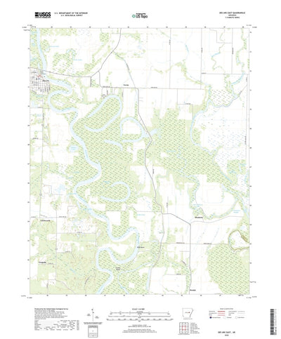 United States Geological Survey Des Arc East, AR (2020, 24000-Scale) digital map
