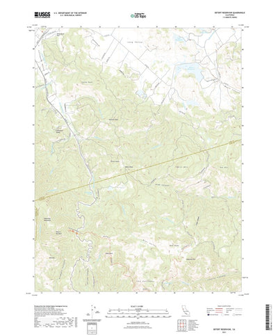 United States Geological Survey Detert Reservoir, CA (2021, 24000-Scale) digital map
