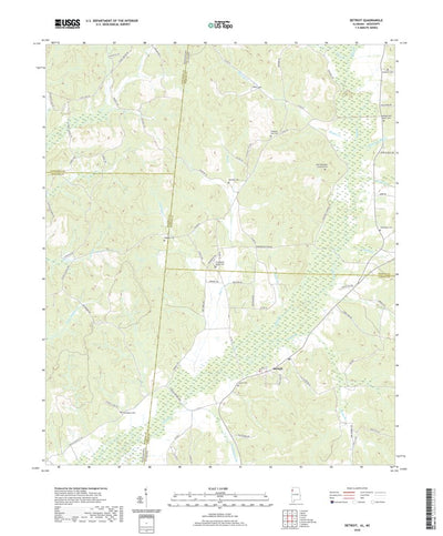 United States Geological Survey Detroit, AL (2020, 24000-Scale) digital map