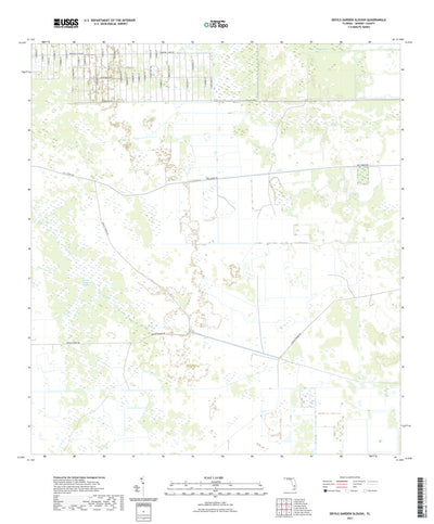 United States Geological Survey Devils Garden Slough, FL (2021, 24000-Scale) digital map
