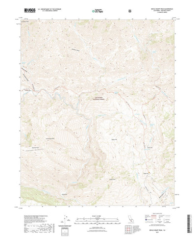 United States Geological Survey Devils Heart Peak, CA (2021, 24000-Scale) digital map
