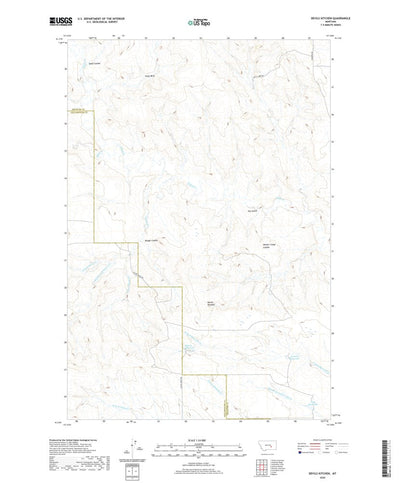 United States Geological Survey Devils Kitchen, MT (2020, 24000-Scale) digital map