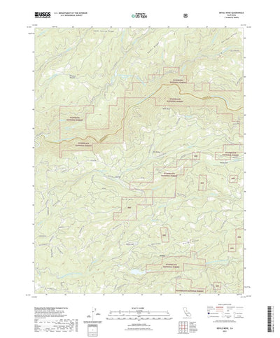 United States Geological Survey Devils Nose, CA (2021, 24000-Scale) digital map