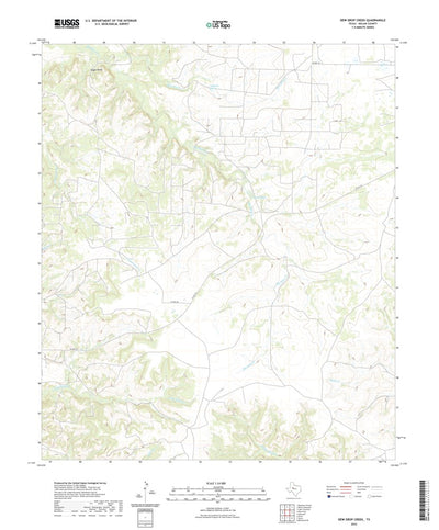 United States Geological Survey Dew Drop Creek, TX (2022, 24000-Scale) digital map