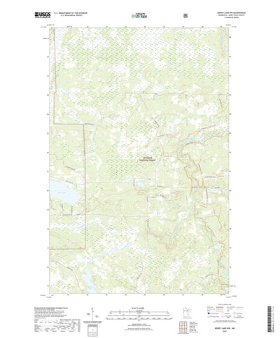 United States Geological Survey Dewey Lake NW, MN (2022, 24000-Scale) digital map