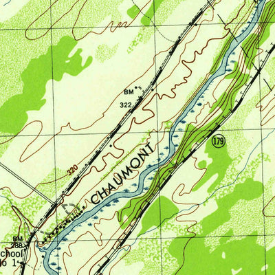 United States Geological Survey Dexter, NY (1943, 31680-Scale) digital map
