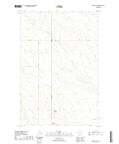 United States Geological Survey Diamond G Butte, MT (2020, 24000-Scale) digital map