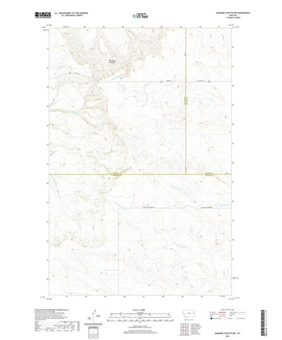 United States Geological Survey Diamond G Butte NW, MT (2020, 24000-Scale) digital map