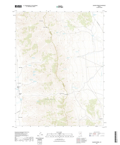 United States Geological Survey Diamond Springs, NV (2021, 24000-Scale) digital map