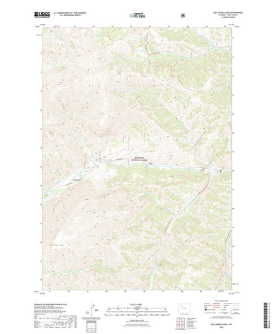 United States Geological Survey Dick Creek Lakes, WY (2021, 24000-Scale) digital map
