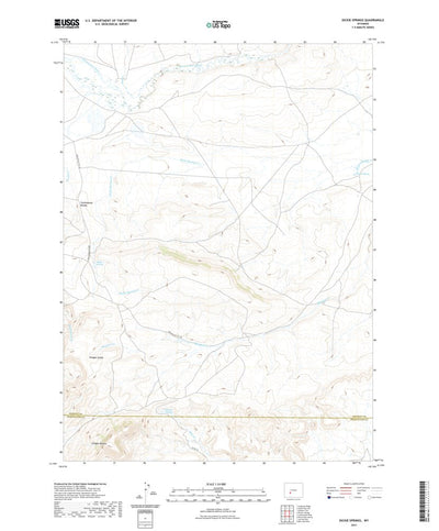 United States Geological Survey Dickie Springs, WY (2021, 24000-Scale) digital map