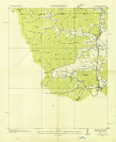 United States Geological Survey Dillard, GA-NC (1935, 24000-Scale) digital map