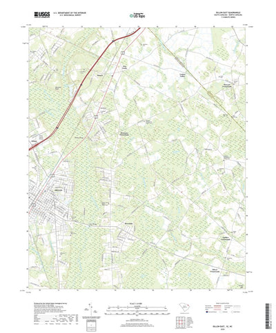 United States Geological Survey Dillon East, SC (2020, 24000-Scale) digital map