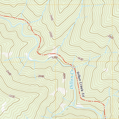 United States Geological Survey Dillon Mountain, CA (2021, 24000-Scale) digital map
