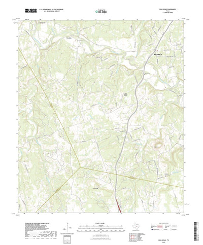United States Geological Survey Ding Dong, TX (2022, 24000-Scale) digital map