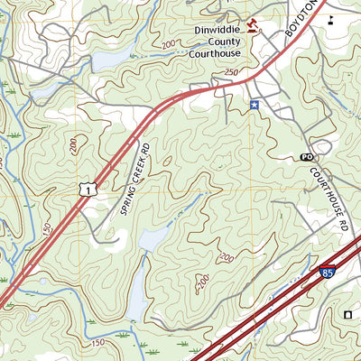 United States Geological Survey Dinwiddie, VA (2022, 24000-Scale) digital map