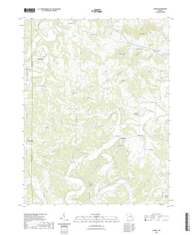 United States Geological Survey Dissen, MO (2021, 24000-Scale) digital map