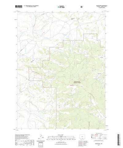 United States Geological Survey Divide Peak, WY (2021, 24000-Scale) digital map