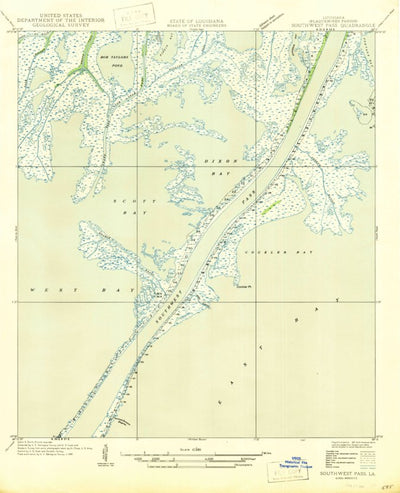 United States Geological Survey Dixon Bay, LA (1947, 31680-Scale) digital map