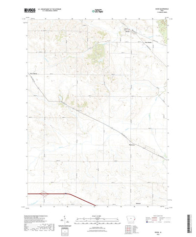 United States Geological Survey Dixon, IA (2022, 24000-Scale) digital map