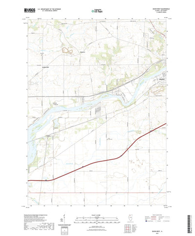 United States Geological Survey Dixon West, IL (2021, 24000-Scale) digital map