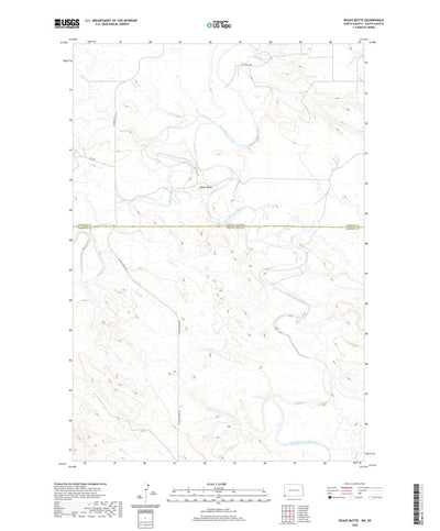 United States Geological Survey Doaks Butte, ND (2020, 24000-Scale) digital map
