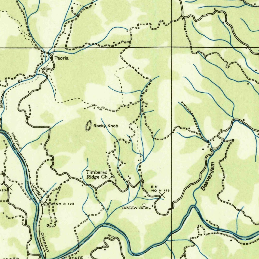Doc Mountain, TN-NC (1935, 48000-Scale) Map by United States Geological ...