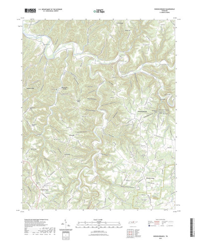 United States Geological Survey Dodson Branch, TN (2022, 24000-Scale) digital map