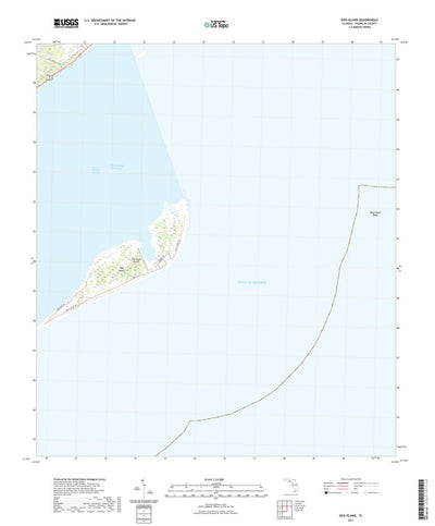 United States Geological Survey Dog Island, FL (2021, 24000-Scale) digital map