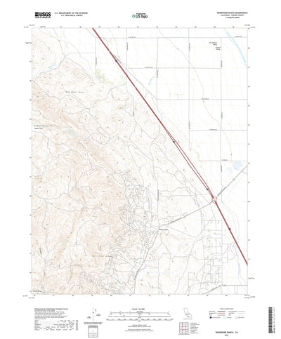 United States Geological Survey Domengine Ranch, CA (2021, 24000-Scale) digital map