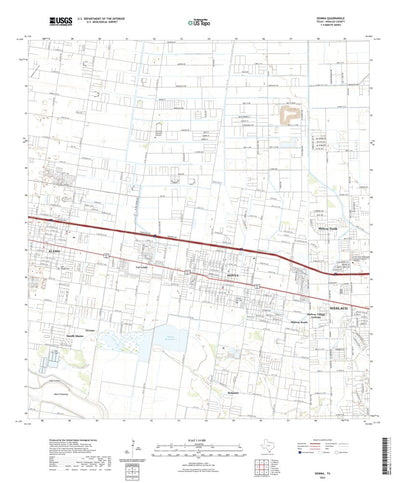 United States Geological Survey Donna, TX (2022, 24000-Scale) digital map