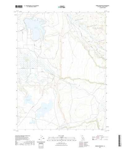 United States Geological Survey Dorris Reservoir, CA (2021, 24000-Scale) digital map
