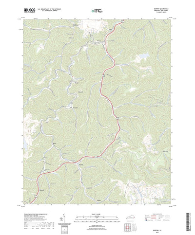 United States Geological Survey Dorton, KY (2022, 24000-Scale) digital map