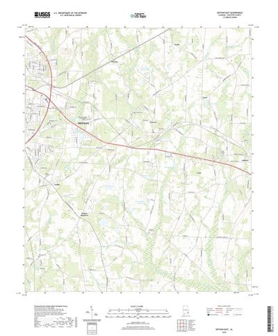 United States Geological Survey Dothan East, AL (2020, 24000-Scale) digital map