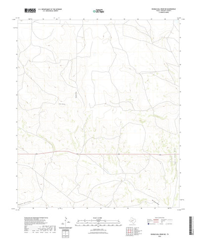 United States Geological Survey Double Mill Draw NE, TX (2022, 24000-Scale) digital map