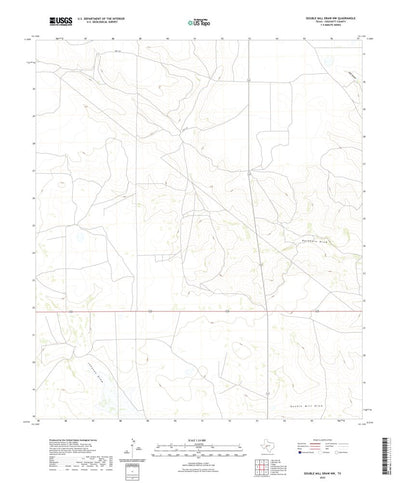 United States Geological Survey Double Mill Draw NW, TX (2022, 24000-Scale) digital map