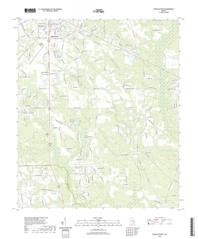 United States Geological Survey Douglas South, GA (2020, 24000-Scale) digital map